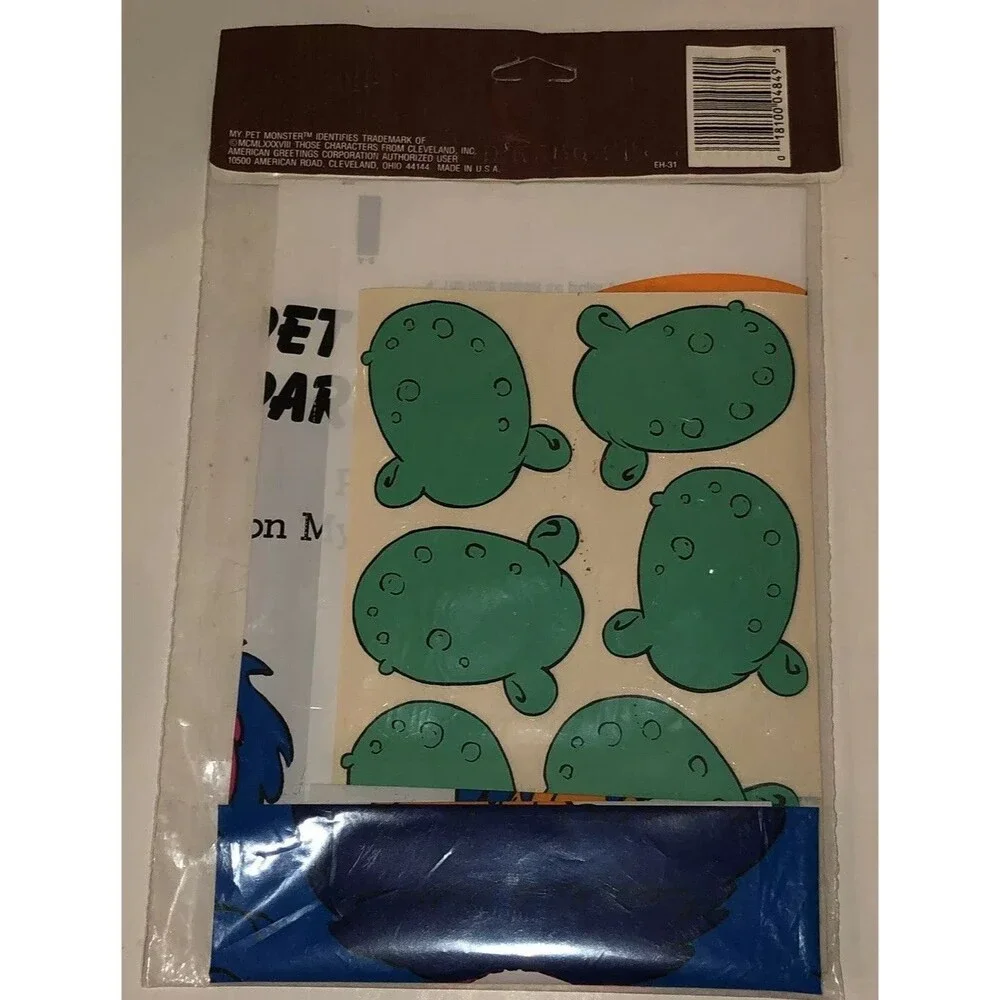 Vintage My Pet Monster 1988 Halloween Party Game Pin The Nose New Sealed RARE